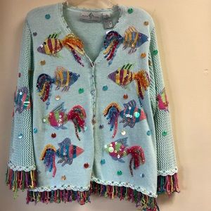 Mint “Fish” Sweater